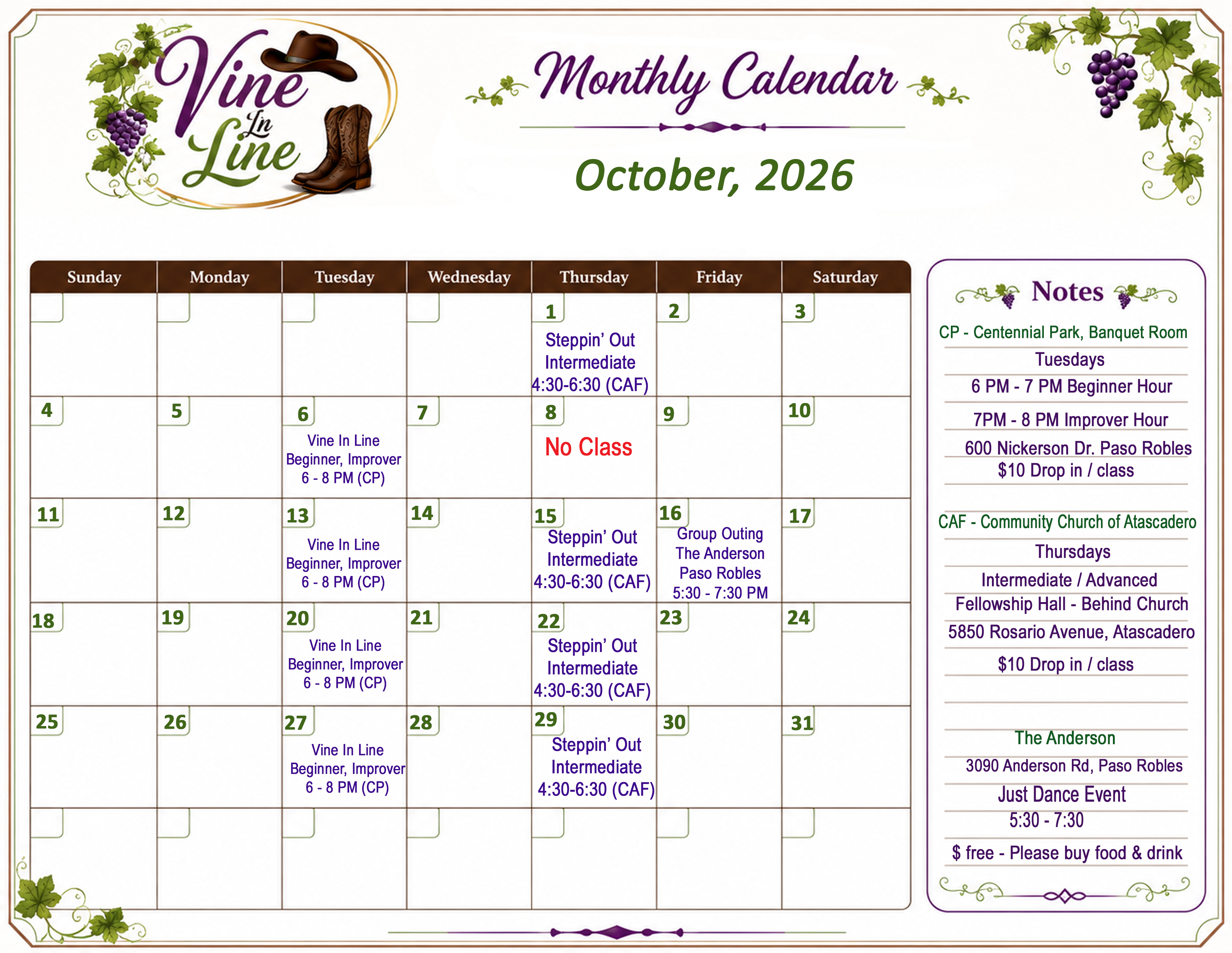 Monthly Calendar