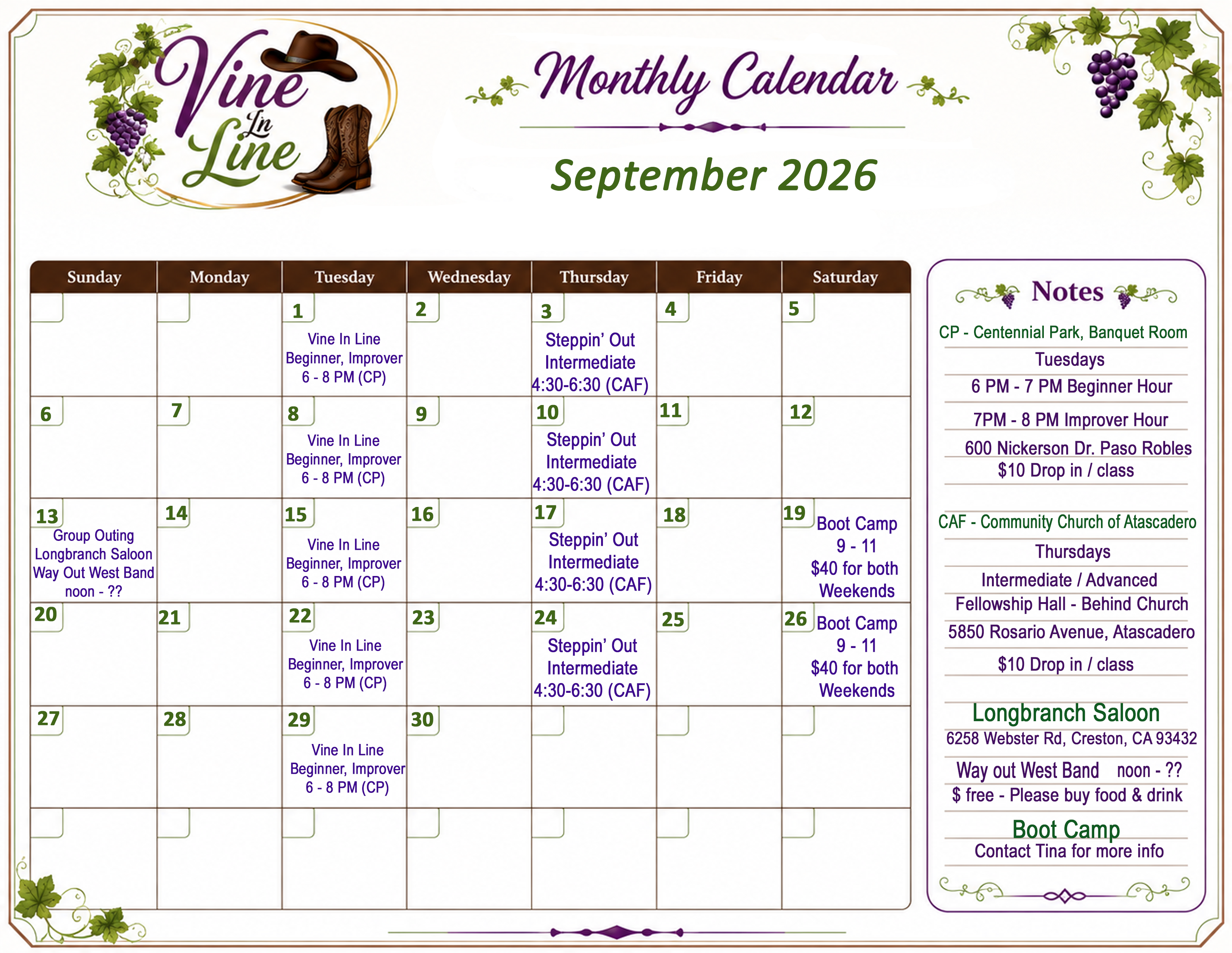 Monthly Calendar